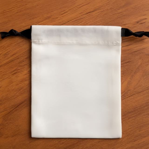 Bolsa de Regalo para Joyería, Pulseras y Pendientes, de Algodón Orgánico, con Logotipo Personalizado, Reciclable, Impresa con Serigrafía, con Asa Larga - Product Image 4