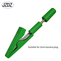 Pinces crocodiles isolées JZDZ, rouge et noir, pinces crocodiles électriques, pour sondes de test de 2 mm, pour fiches banane de 2 mm