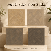 Suelo Vinílico de PVC Tipo Parqué Color Marrón Taupe, Personalizado de Fábrica, 0.76mm, Impermeable, Autoadhesivo, para Sala de Estar