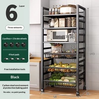 Chariot de rangement alimentaire en acier au carbone résistant à la corrosion, étagère de rangement pour légumes de cuisine, vente en gros