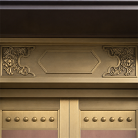 Porte double antivol authentique en cuivre rouge chinois avec cadre en laiton et bandes décoratives à rivets pour villa et maison de cour