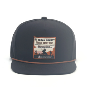 <b>Summer</b> Street Travel Wholesale Hip-Hop <b>Flat</b> Bill <b>Cap</b> with Customized Woven Patch Embroidery for Outdoor Scenes - Product Image 2