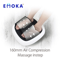 Masseur de pieds intelligent Emoka à pression d'air, shiatsu et acupuncture, avec chauffage, en ABS, design ottoman 2-en-1, stimulateur de circulation sanguine