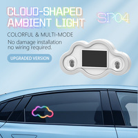 NOUVEAU Lampe d'ambiance décorative solaire pour voiture, motif nuage coloré, lampe triangulaire de fenêtre, flash stroboscopique RGB 6V, éclairage de rétrofit/amélioration