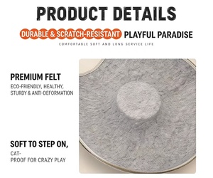 Cuccia Moderna Eco-Friendly a Forma di Dado per Gatti, Design a <span class=keywords><strong>Tunnel</strong></span> in Feltro Corto, per Cani di Piccola Taglia, con Motivo Solido - Product Image 5