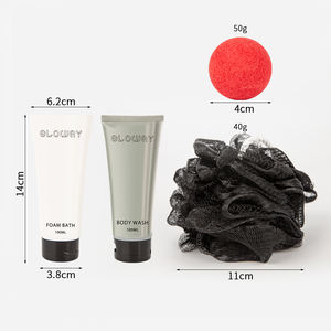 Popular en el mercado de EE. UU. OEM Body Wash Loofah Sponge Essentials Kit Foam Bath & Fizzier Pampering Bath Gift Set para hombres - Product Image 3