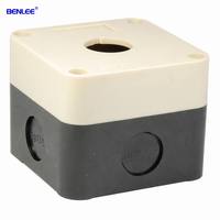 Boîtier de station de contrôle industrielle BENLEE, étanche IP65, boîte à boutons poussoirs 22 mm à 1 trou avec connecteur PG13.5