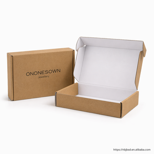 Scatola Postale in Cartone Ondulato Bianco Riciclabile con Logo Personalizzato per Imballaggio Cosmetico <span class=keywords><strong>e</strong></span> Cornici Fotografiche - Product Image 1