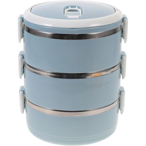 Boîte à lunch multifonctionnelle en acier inoxydable à plusieurs étages, compatible micro-ondes, pour étudiants, avec couvercle pour garder les aliments frais - Product Image 1