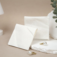 Pochette à rabat sans cordon avec logo personnalisé, en tissu de coton recyclé épaissi, pour rangement de bijoux et colliers