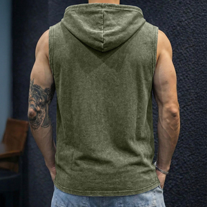 เสื้อฮู้ดโลโก้แบบกำหนดเอง เสื้อฮู้ดออกกำลังกายผู้ชาย OEM ผ้าฝ้าย 100% เป็นมิตรกับสิ่งแวดล้อม ระบายอากาศได้ดี เสื้อฮู้ดออกกำลังกายแบบสั่งทำ - Product Image 2