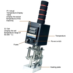 Machine à estamper le cuir personnalisée avec contrôle numérique de la température pour gravure de logo, marquage et estampage à chaud - Product Image 6
