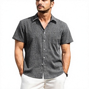 Men's <b>Linen</b> Short Sleeve Button Down <b>Shirt</b> Casual Vacation Beach <b>Summer</b> - Product Image 4