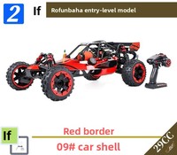 Voiture de course RC à l'échelle 1/5 équipée d'un moteur 29cc, conçue pour les pistes à grande vitesse et la maniabilité sur terrains accidentés