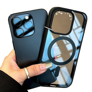 Custodia per Telefono <span class=keywords><strong>Trasparente</strong></span> in TPU Acrilico con Chiusura Magnetica, Opaca, di Lusso e Antiurto per 11 12 <span class=keywords><strong>13</strong></span> 14 15 16 17 Pro Max 16E 17Air - Product Image 1