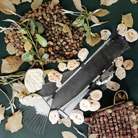 Râteau à feuilles industriel 302 à 9 dents pour enfants, outil de poussée pour le nettoyage du jardin, râteau à feuilles de haute qualité