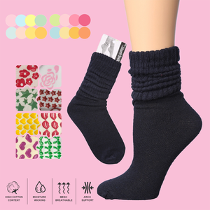 Wholesale Design <strong>Women</strong> Logo <strong>Socks</strong> Brand Casual Girls Packaging <strong>Socks</strong> Manufacturer Custom Slouch <strong>Socks</strong> - Product Image 1