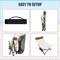 Chaises de camping à dos réglable avec poche latérale, pliables, en Oxford 600D, pour adultes, chaises inclinables portables