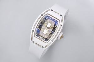 Montres élégantes et luxueuses de marque haut de gamme, mécaniques, en céramique, en forme de baril, avec un design diamanté, tendance de la mode - Product Image 2