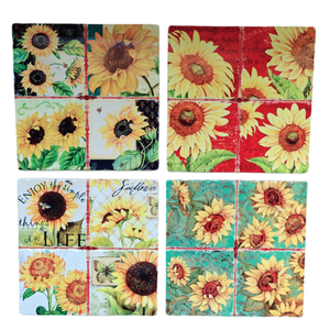 Napperon en céramique Surface Liège Sole Pot Tapis Isolation Tapis Antidérapant Bol Tapis Tournesol Tournesol Peinture à l'huile Style Napperon - Product Image 5