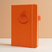 Carnet de notes personnalisé A5 avec logo, en cuir, avec élastique, couverture rigide, agenda, journal, bloc-notes