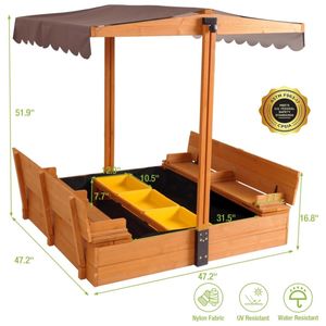 Chaise de jardin banc siège extérieur <span class=keywords><strong>bac</strong></span> à <span class=keywords><strong>sable</strong></span> meubles enfants en bois <span class=keywords><strong>bac</strong></span> à <span class=keywords><strong>sable</strong></span> carré assis jouer <span class=keywords><strong>bac</strong></span> à <span class=keywords><strong>sable</strong></span> avec couvercle 3 bacs à jouets - Product Image 6