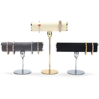 Présentoir de bijoux en métal et velours pour bracelets, montres et joncs, support de rangement pour bijoux