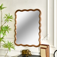 Miroir mural rectangulaire décoratif en bois fait main moderne INNOVA pour salon