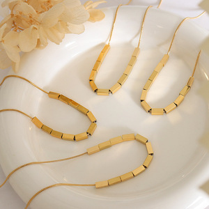 Collana Girocollo Trendy in Acciaio Inossidabile 316L con Catena a Tubo Quadrato per Donne <span class=keywords><strong>P226</strong></span> - Product Image 1