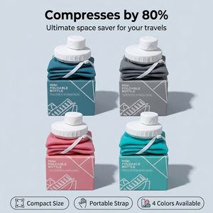 Botella de Agua Plegable de Silicona Libre de BPA, Botella Plegable para Deportes al Aire Libre, Viajes y Campamento - Product Image 2