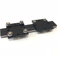 OSGB10UU-4 avec quatre roues, rail coulissant à double axe noir, bloc de guidage linéaire CNC, mouvement et roulement de bloc, roulement de bloc