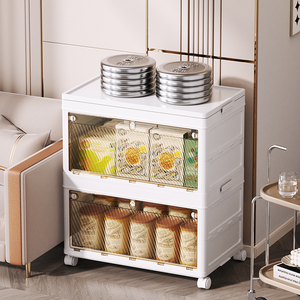 Armoire de rangement en plastique pliable à plusieurs étages 1/2/3/4/5 portes pour cuisine four à <span class=keywords><strong>micro</strong></span>-ondes casier <span class=keywords><strong>mural</strong></span> îlots de cuisine chariots - Product Image 6