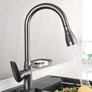 Súng grey nước nóng và lạnh Mixer vòi kéo ra xử lý duy nhất vòi nước bồn rửa nhà bếp Vòi với giá miếng bọt biển chủ - Product Image 1