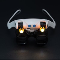 Head-mounted LED Light USB Rechargeable Magnifying Glass Lens Watch Mechanical Electronics Repair Jewelry Appraisal
