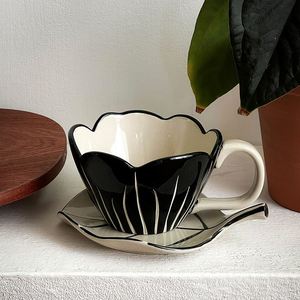 Japanese Kiln Change Hand Brew Coffee Cup & Saucer Vintage Ceramic Latte Art Cup Creative Niche American Afternoon <b>Tea</b> Cup - Product Image 6