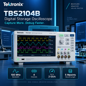 Osciloscopio Digital de Almacenamiento Tektronix TBS2104B, 100MHz, 4 Canales, 2GS/s, 5M de Longitud de Registro, Analizador de Forma de Onda FFT, 1 Año de Garantía - Product Image 1