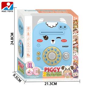 Dessin animé Animal Mini <span class=keywords><strong>empreinte</strong></span> digitale déverrouiller économiser tirelire pour enfants jouet sac à dos avec tirelire - Product Image 5