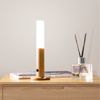 Lampu Sensor Gerak LED USB Isi Ulang Nirkabel Magnetik Lampu Tangga Dinding Plastik Putih PIR Pintar Modern Dapat Diredupkan Dalam Ruangan