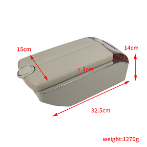 CARFU Wholesale Hot Sale Universal Car Interior Accessories Multicolor Optional Armrest Box Cup Holder PVC Leather ABS Plastic - Product Image 2