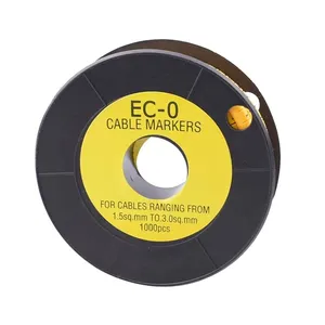 Spiral sarma yüksük EC-0 kablo işaretleyici için EC-1 EC-2 EC-<span class=keywords><strong>3</strong></span> kablo kılıfı kablo İşaretleyiciler sarı PE EC-J - Product Image 4