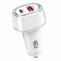 Harga Pabrik Charger Mobil Dual USB A+C Port PD QC3.0 Pengisian Cepat Charger Mobil USB Type C untuk Ponsel