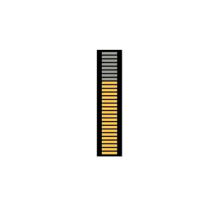 Taidacent BL28-3005SK04Y 28 Segment LED Bar Graph Display Level Scale Panel Meter Yellow VU Meter for Audio Equipment Display