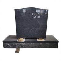 Monuments en granit gris acier, monuments commémoratifs traditionnels pour l'extérieur, pierres tombales pour cimetière