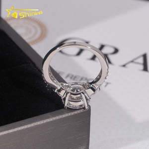 Phụ Nữ Đồ Trang Sức Tốt Kim Cương Nhẫn 925 Sterling Bạc Cổ Điển 3ct Vòng Moissanite Nhẫn Tùy Chỉnh Phòng Thí Nghiệm Đá Quý Nhẫn Cưới - Product Image 5