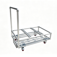 Carro de Transporte de Aluminio Personalizado, Resistente, para Uso Industrial, con Ruedas con Frenos