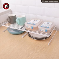 Trois niveaux 2 pièces étagère emballée cuisine en métal empilable couche plat assiette étagère de rangement organisateur d'épices