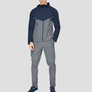 Custom logo track suit slim fit <b>jogger</b> set mens sweatsuit sets gym sports tracksuit - Product Image 1