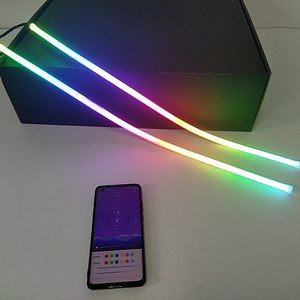 Bán Buôn 2Pcs Xe LED <span class=keywords><strong>DRL</strong></span> Ban Ngày Chạy Ánh Sáng Linh Hoạt Dải Đèn Pha Lần Lượt Đèn Tín Hiệu 12V <span class=keywords><strong>DRL</strong></span> RGB LED Strip - Product Image 6