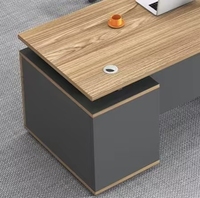 Escritorio Ejecutivo de Madera Resistente, Escritorio para Computadora con Diseño Moderno para el Hogar o la Oficina, Marca HY