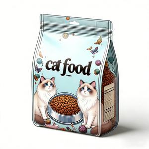 Factory Custom Printed Logo Recyclable Printed Flat Bottom Zipper Pouch Eco-friendly for Dog Cat Pet Food <b>Packaging</b> <b>Bag</b> - Product Image 2
